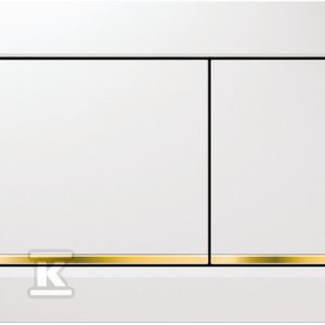 Przycisk uruchamiający Geberit Omega20, przedni/górny, biały-złoty-biały, prostokątny 115.080.KK.1 Przycisk uruchamiający Geberit Omega20, przedni/górny, biały-złoty-biały, prostokątny 115.080.KK.1