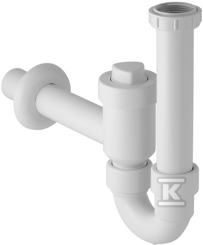 Odcinający umywalkowy zestaw odpływowy, biały R 1 1/2"x40mm 152.860.11.1 - obrazek 1