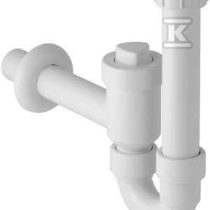 Odcinający umywalkowy zestaw odpływowy, biały R 1 1/2″x50mm 152.861.11.1 Odcinający umywalkowy zestaw odpływowy, biały R 1 1/2″x50mm 152.861.11.1