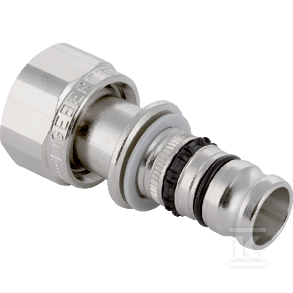 Przyłącze Geberit Mepla z nakrętką: CW617N, d=16mm, G=1/2