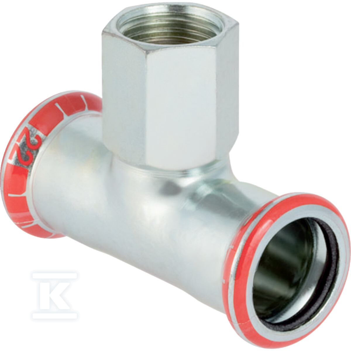 Trójnik Geberit Mapress C-Stahl z gwintem wewnętrznym: d=42mm, Rp=3/4