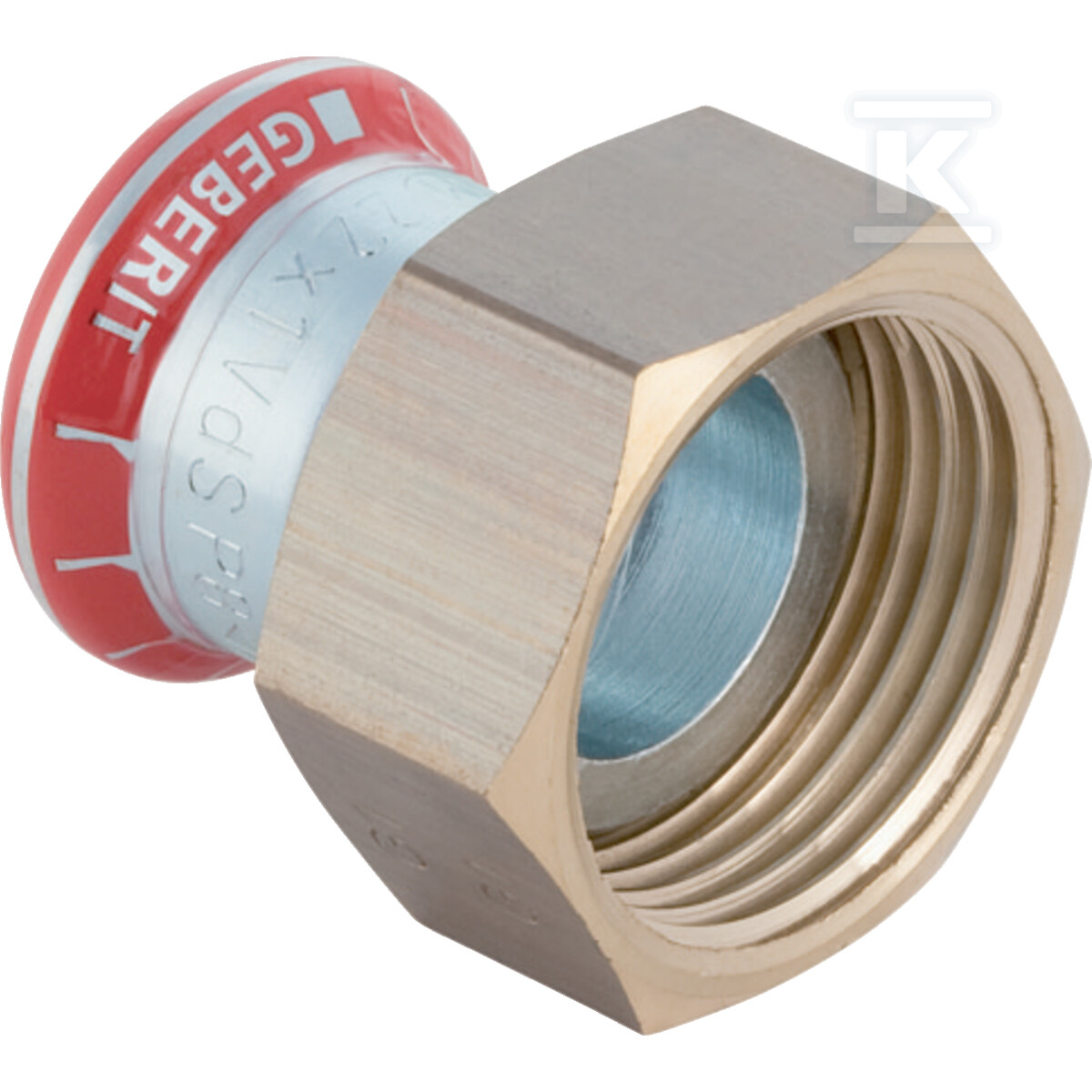 Złączka przejściowa Geberit Mapress C-Stahl z nakrętką: d=54mm, di=51mm, G=2 3/8