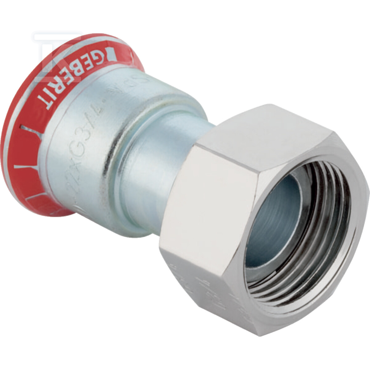 Przyłącze Geberit Mapress C-Stahl z nakrętką: d=18mm, di=10mm, G=1/2