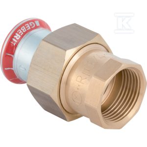 Śrubunek przejściowy Geberit Mapress C-Stahl z gwintem wewnętrznym: d=18mm, Rp=1/2” 25302