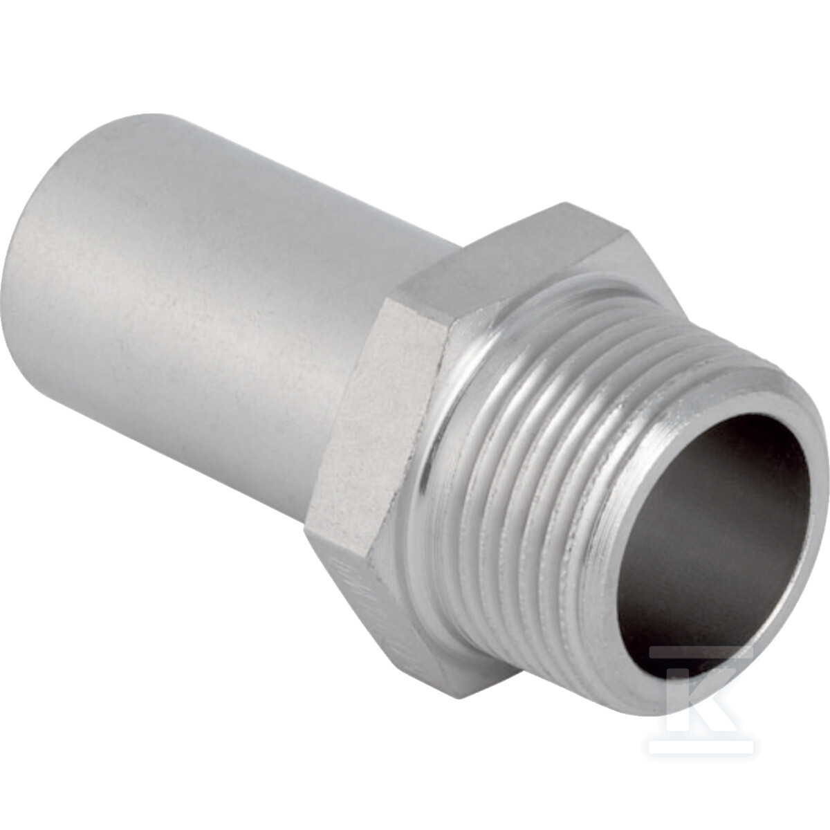 Złączka przejściowa Geberit Mapress Edelstahl z gwintem zewnętrznym i końcówką wsuwaną: d=42mm, R=1 1/2