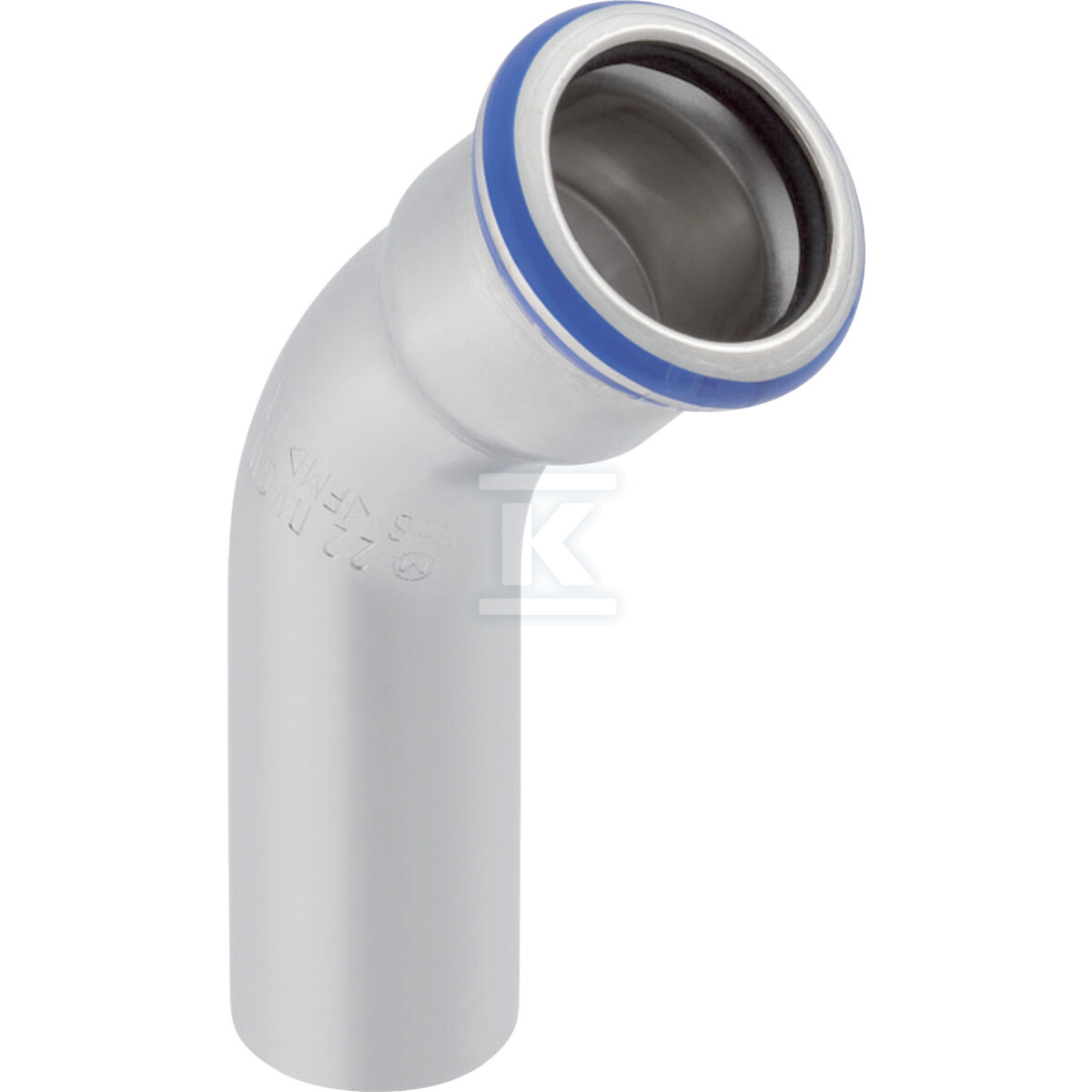 Kolano Geberit Mapress Edelstahl z końcówką wsuwaną: 45°, d=54mm 32708 - obrazek 1