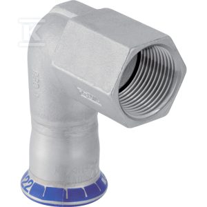 Kolano przejściowe Geberit Mapress Edelstahl 90° z gwintem wewnętrznym: d=15mm, Rp=3/8”, L1=3.4cm 33802 Kolano przejściowe Geberit Mapress Edelstahl 90° z gwintem wewnętrznym: d=15mm, Rp=3/8”, L1=3.4cm 33802