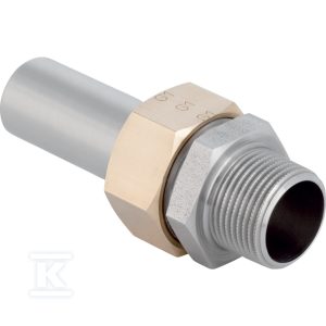 Śrubunek przejściowy Geberit Mapress Edelstahl z gwintem zewnętrznym i końcówką wsuwaną: d=15mm, R=1/2” 35400 Śrubunek przejściowy Geberit Mapress Edelstahl z gwintem zewnętrznym i końcówką wsuwaną: d=15mm, R=1/2” 35400