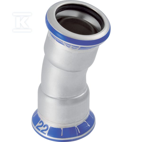 Kolano Geberit Mapress Edelstahl: 15°, d=15mm 36101