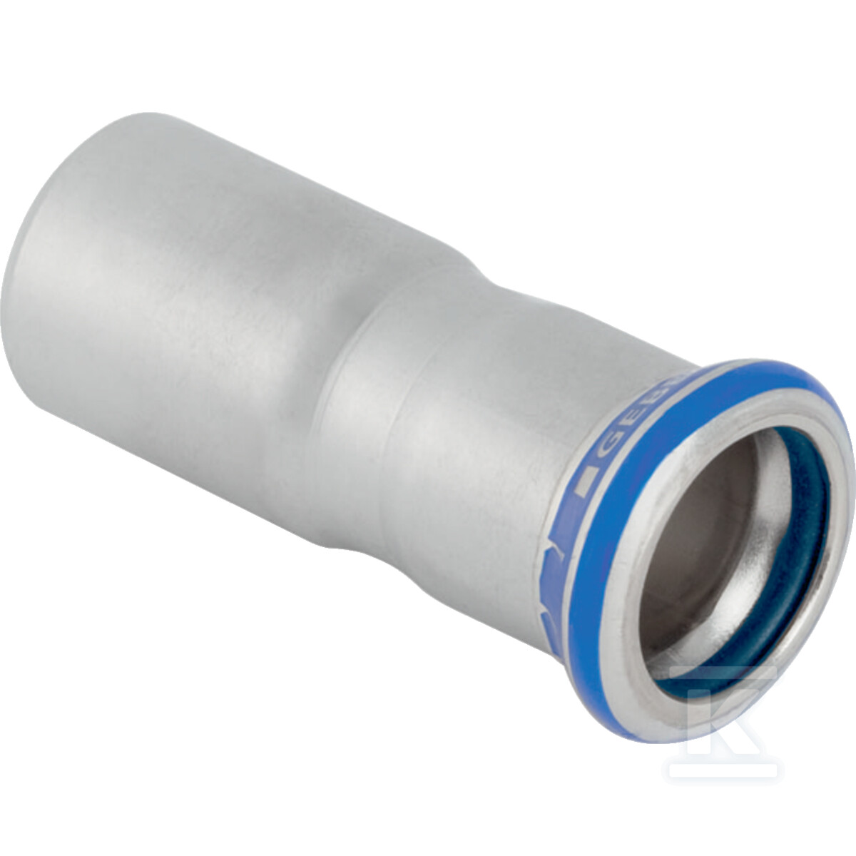 Zwężka Geberit Mapress Edelstahl z końcówką wsuwaną (FKM niebieski): d=42mm, d1=28mm 50146 - obrazek 1