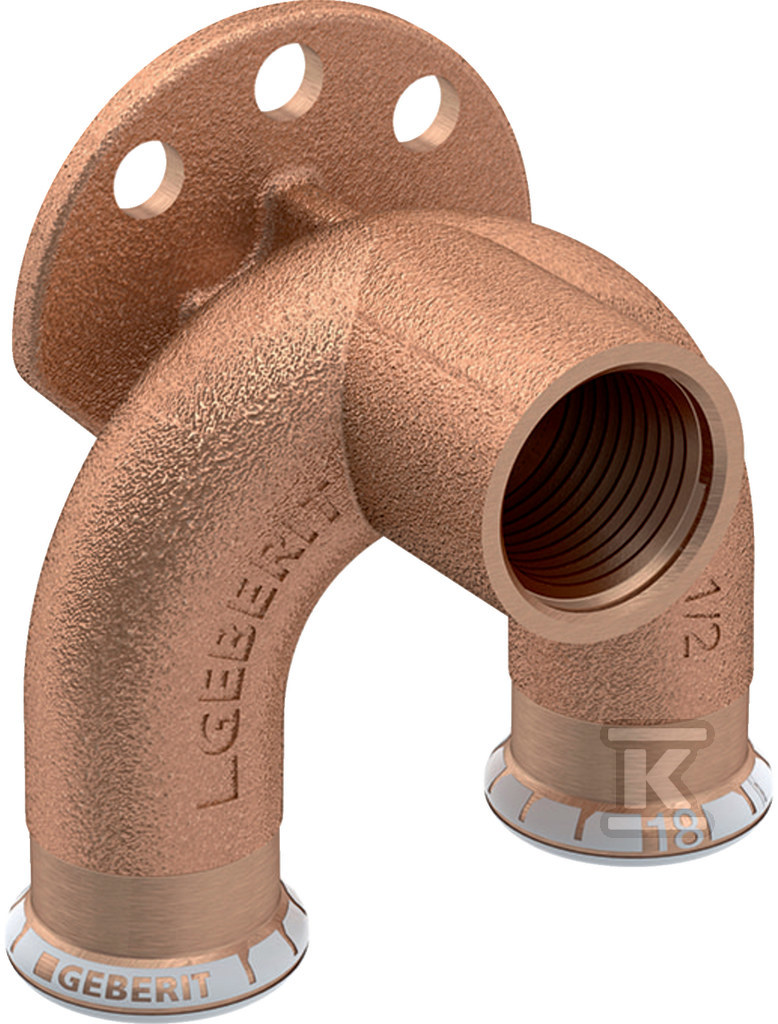Podłączenie armatury Geberit Mapress Kupfer 90° z gwintem wewnętrzny d22-Rp1/2-d22 63464 - obrazek 1