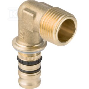 Kolano przejściowe Geberit Mepla 90° z gwintem zewnętrznym: CW617N, d=40mm, R=1 1/4” 615.255.00.5 Kolano przejściowe Geberit Mepla 90° z gwintem zewnętrznym: CW617N, d=40mm, R=1 1/4” 615.255.00.5