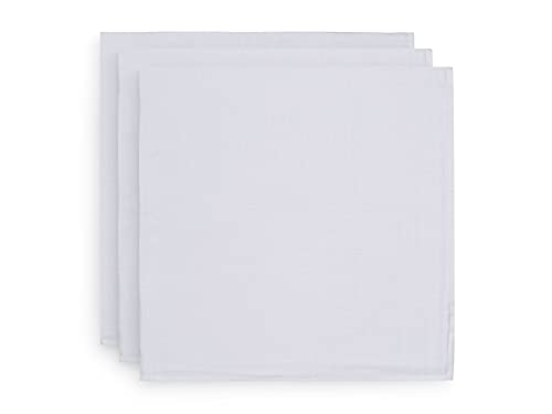 Jollein 535 855 00001 ścierki muślinowe białe 70×70 cm 3 pak
