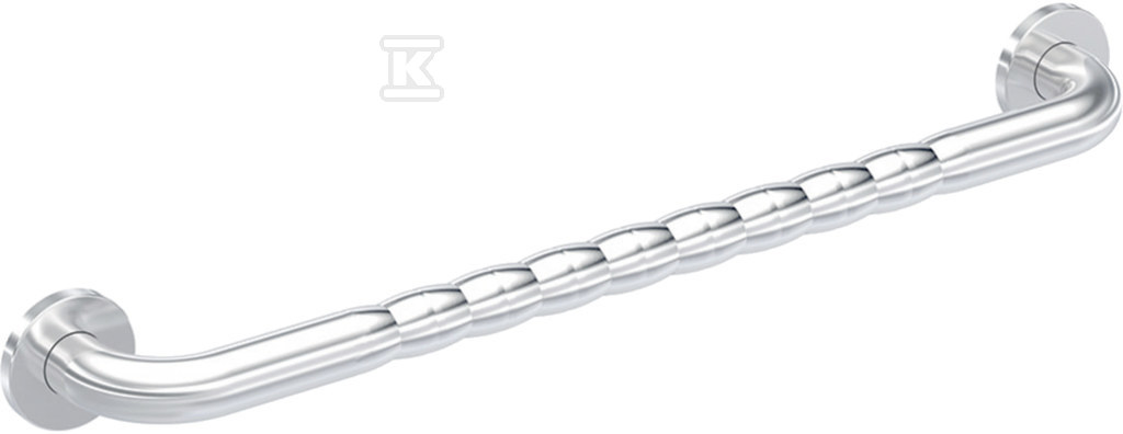 Lehnen Funktion poręcz ścienna prosta, L60cm, stal nierdzewna falista L1000602 - obrazek 1