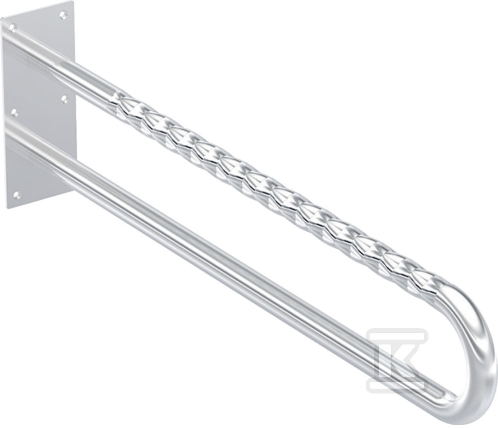 Lehnen Funktion poręcz ścienna łukowa stała, L85cm, stal nierdzewna falista L1054502 - obrazek 1