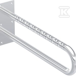 Lehnen Funktion poręcz ścienna łukowa stała, L60cm, stal nierdzewna falista L1054602