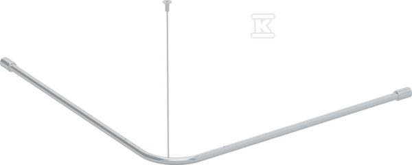 Lehnen Concept Pro drążek do zasłony prysznicowej, wygięty, L90cm, stal nierdzewna gładka L63101000
