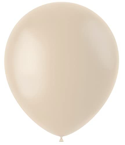 Folat 19618 Vintage Beige 33 cm 10 szt. Creamy Latte dmuchane balony z helem na urodziny, wesele, chrzciny, dekoracje imprezowe - obrazek 1