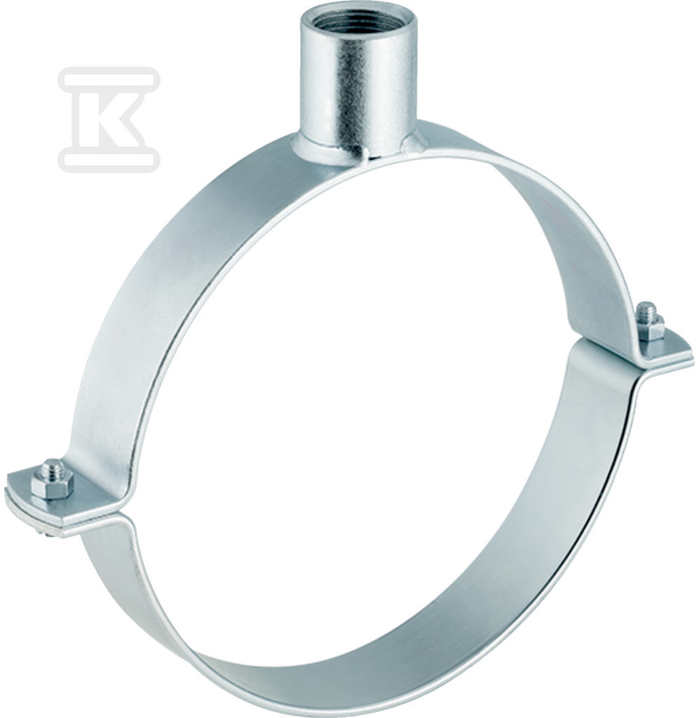 Uchwyt do rur z mufą gwintowaną 250xGW1 1/4", gwint wewnętrzny, stalowy ocynkowany (kanalizacja HDPE) 371.841.00.1 - obrazek 1