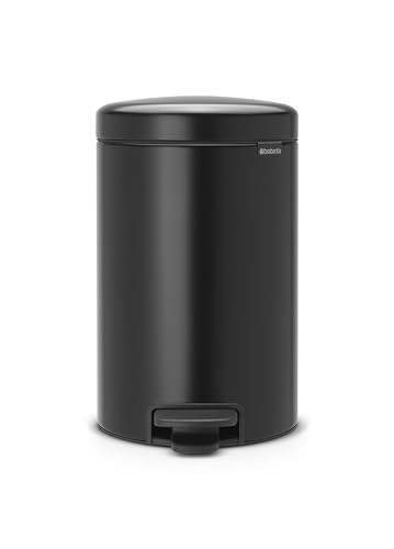 Brabantia Kosz na śmieci z pedałem – 12 L – Czarny matowy – 113741