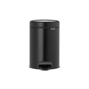 Brabantia NewIcon Kosz na Pedały 3L – Czarny – Łagodnie Zamykana Pokrywa – Wyjmowane Wewnętrzne Wiaderko
