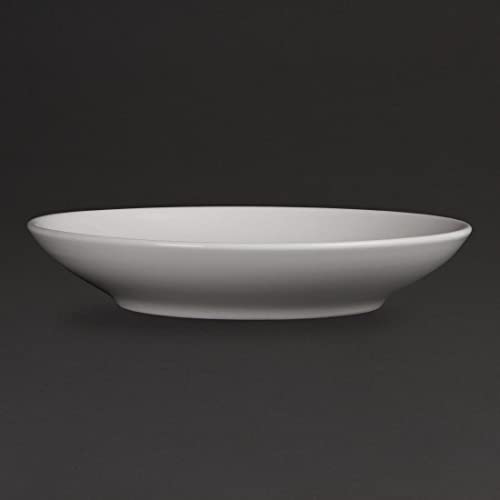 6 x głębokie talerze serwisowe Olympia białe, 260 mm porcelana witryna