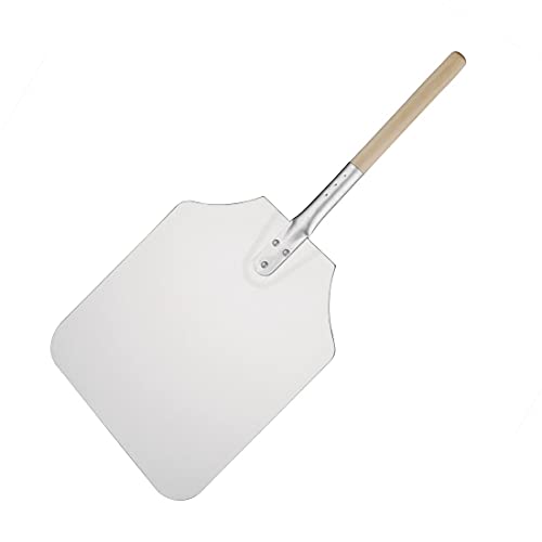 Vogue Drewniany uchwyt aluminiowa łopatka do pizzy 31 x 36 cm komercyjna restauracja - obrazek 1