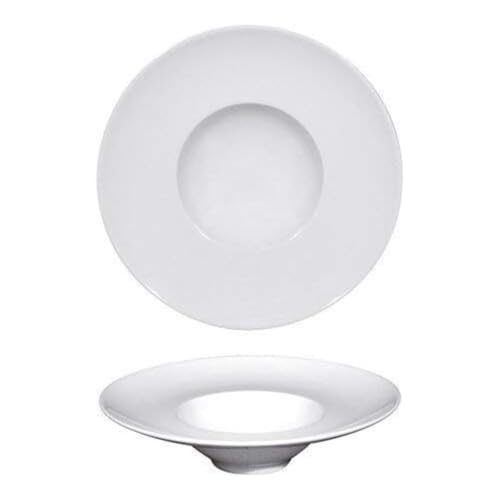 EMGA 765.020 Porcelanowy talerz, biały, wysokość 5,2 cm, średnica 24 cm - obrazek 1