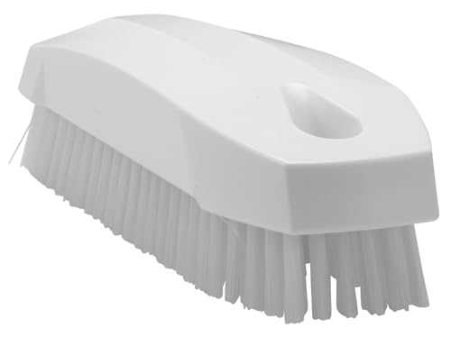 Vikan 64405 Twarda szczotka ręczna S/szczotka do paznokci, biała, długość 130 mm, szerokość 50 wysokość 40 mm - obrazek 1