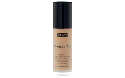 Pupa Wonder Me wodoodporny podkład w płynie (050 Deep Sand Warm) - natychmiastowa perfekcja i absolutna lekkość, długotrwały, odporny na wodę wilgoć, rozmiar 30 ml - obrazek 1