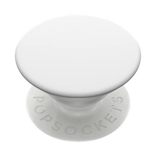PopSockets PopGrip, 801286 Rozkładany Uchwyt i Podstawka do Telefonów oraz Tabletów z Wymiennymi Krążkami PopTops, Biały (Off-White)