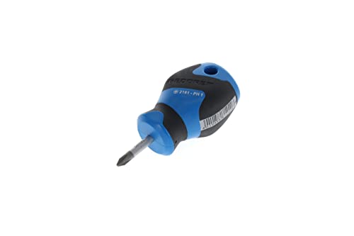 GEDORE Śrubokręt Phillips PH1 mały, mini śrubokręt krótki, 3 komponentowy uchwyt, długość 81 mm, 2161 PH 1 - obrazek 1