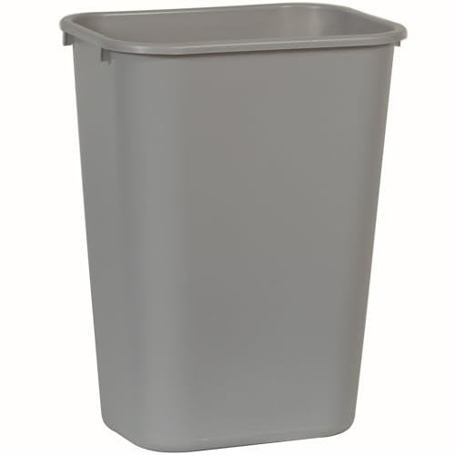 Rubbermaid Commercial Products 10.25 gal Rectangular Soft Molded Plastic Trash Can Grey