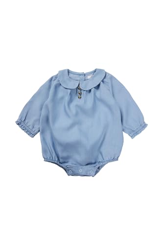 Noppies Baby Dziewczęca sukienka dziecięca z długim rękawem Brilliant Blue-P026, 74, Blue – P026, 74 cm