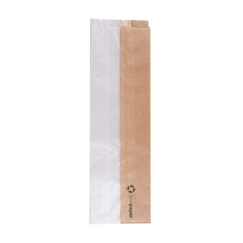 250 sztuk Torby na kanapki Okno Eco 'Corner Window’ 40 G/M2 9+5,5X30 Cm Natural Kraft