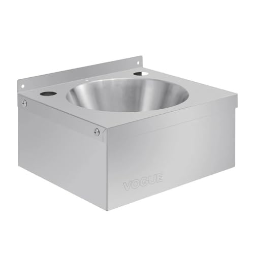 Vogue 13065 Mini umywalka ze stali nierdzewnej zlew łazienkowy cokół 165 x 305 268 mm srebrny odcień