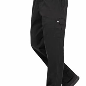 Chef Works B222 M Slim Fit Cargo Spodnie, średnie, czarne