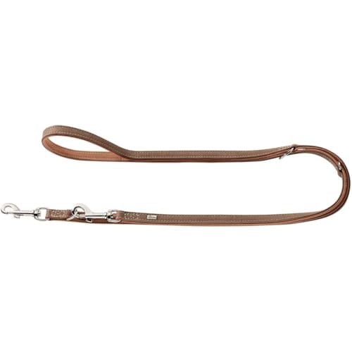 Hunter Porto regulowana smycz dla psów, skóra, skóra premium, wegańska, przyjazna środowiska, ekologiczna, 2,0/200 cm, tabaka/koniak - obrazek 1