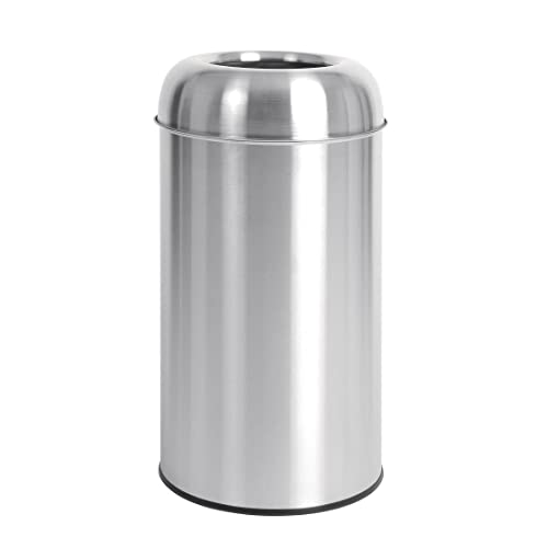 Bolero Kosz na śmieci z otwartą pokrywą, 40 l, stal nierdzewna