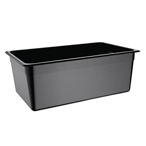 Vogue 1/1 pojemnik gastronomiczny 200 mm 25,6 l czarna patelnia do przechowywania żywności Vogue 1/1 pojemnik gastronomiczny 200 mm 25,6 l czarna patelnia do przechowywania żywności