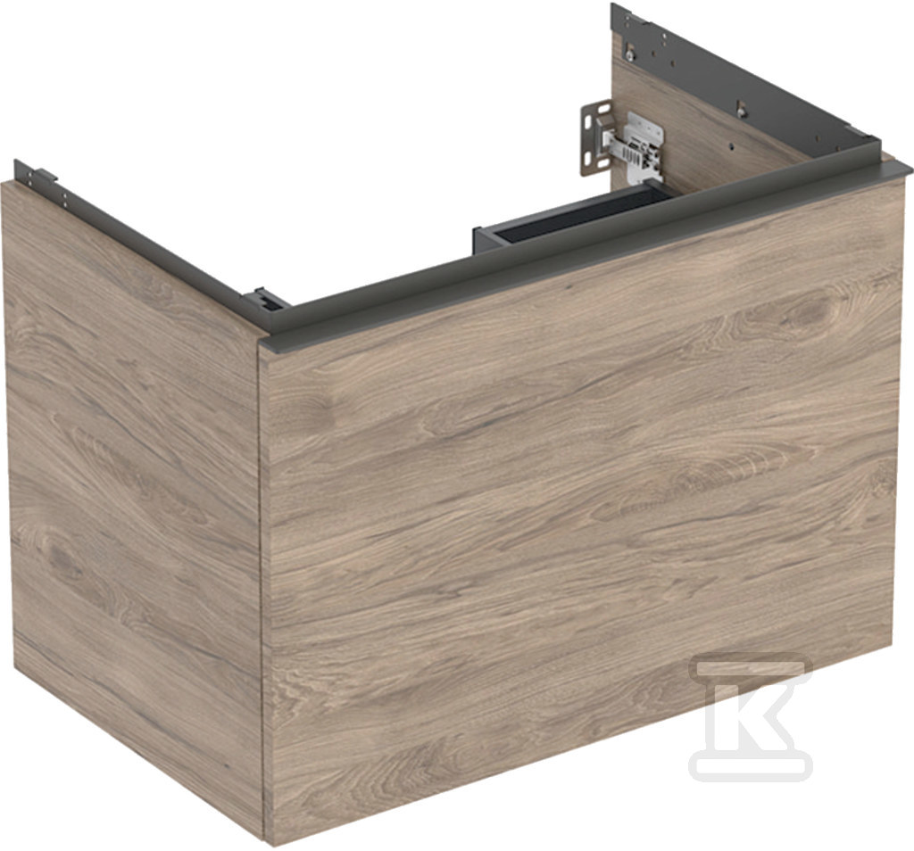 Szafka pod umywalkę Acanto B75 z szufladą i szufladą wewnętrzną orzech włoski hickory 503.004.JR.1 - obrazek 1