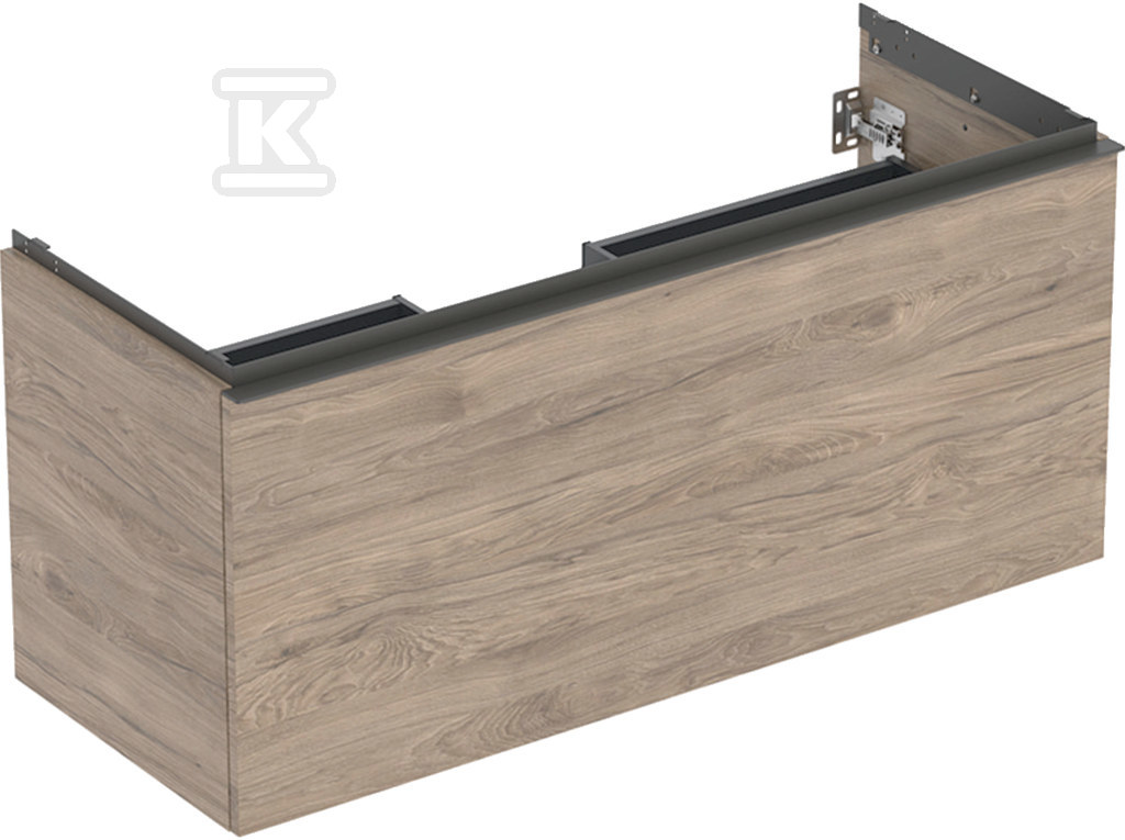 Szafka pod umywalkę Acanto B120 z szufladą i szufladą wewnętrzną orzech włoski hickory 503.006.JR.1 - obrazek 1
