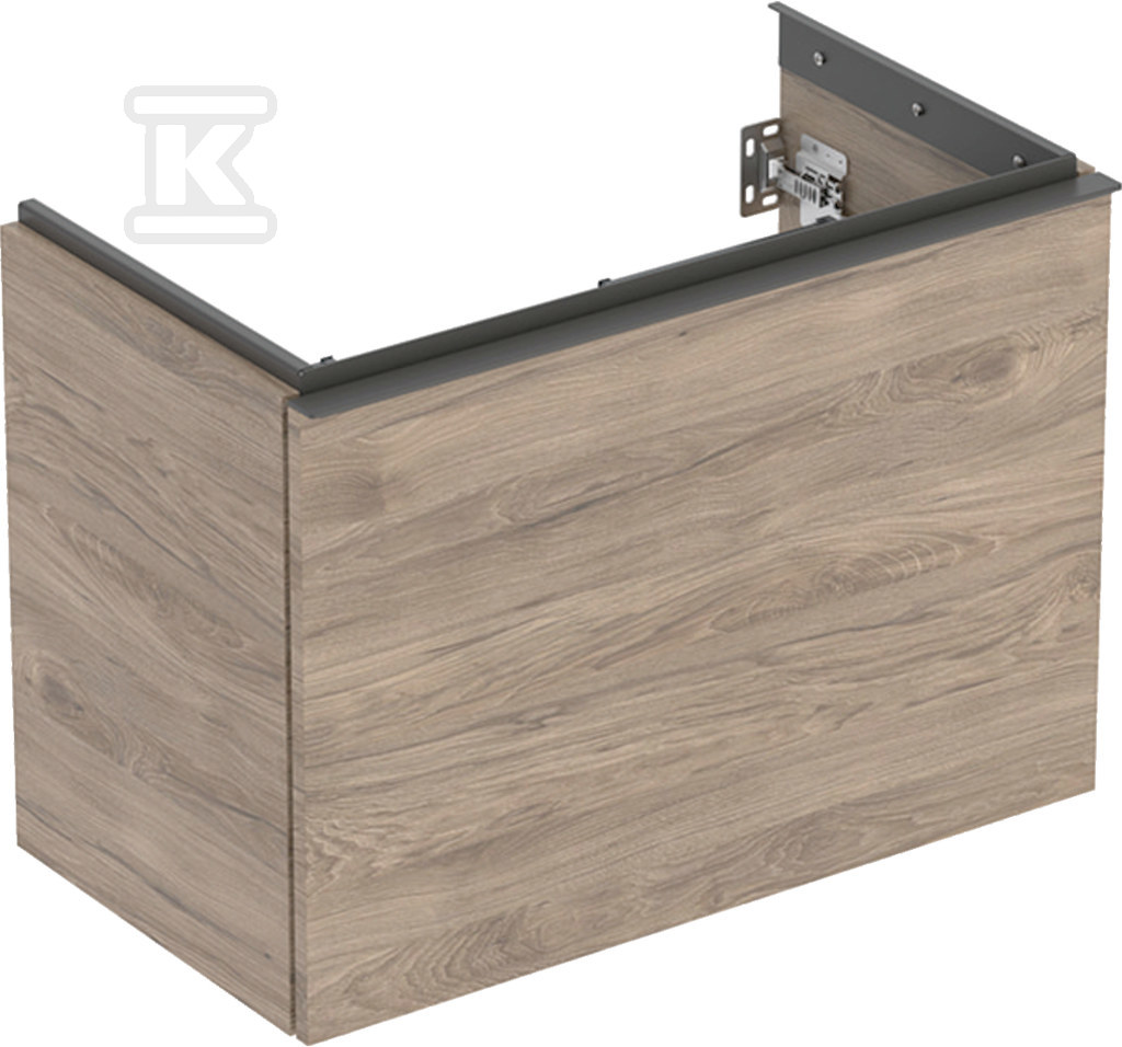 Szafka pod umywalkę Acanto B75 z szufladą i szufladą wewnętrzną krótka orzech włoski hickory 503.009.JR.1 - obrazek 1