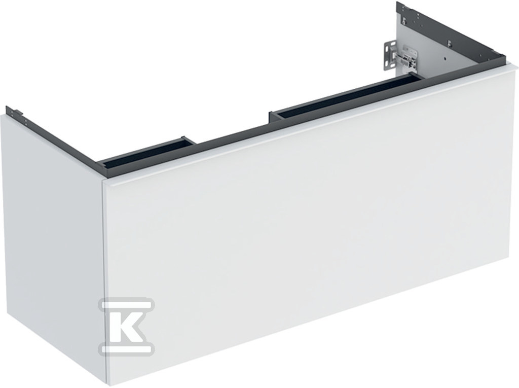 Szafka pod umywalkę Acanto B120 z szufladą i szufladą wewnętrzną biała mat 503.006.01.3 - obrazek 1