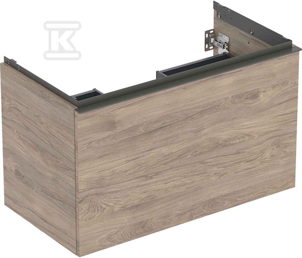 Szafka pod umywalkę Acanto B90 z szufladą i szufladą wewnętrzną orzech włoski hickory 503.005.JR.1 - obrazek 1
