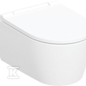 Miska wisząca WC ONE z deską sedesową: biały-mat / chrom 500.202.JT.1