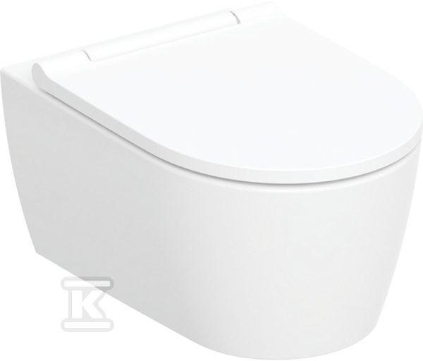 Miska wisząca WC ONE z deską sedesową: biały-mat / chrom 500.202.JT.1
