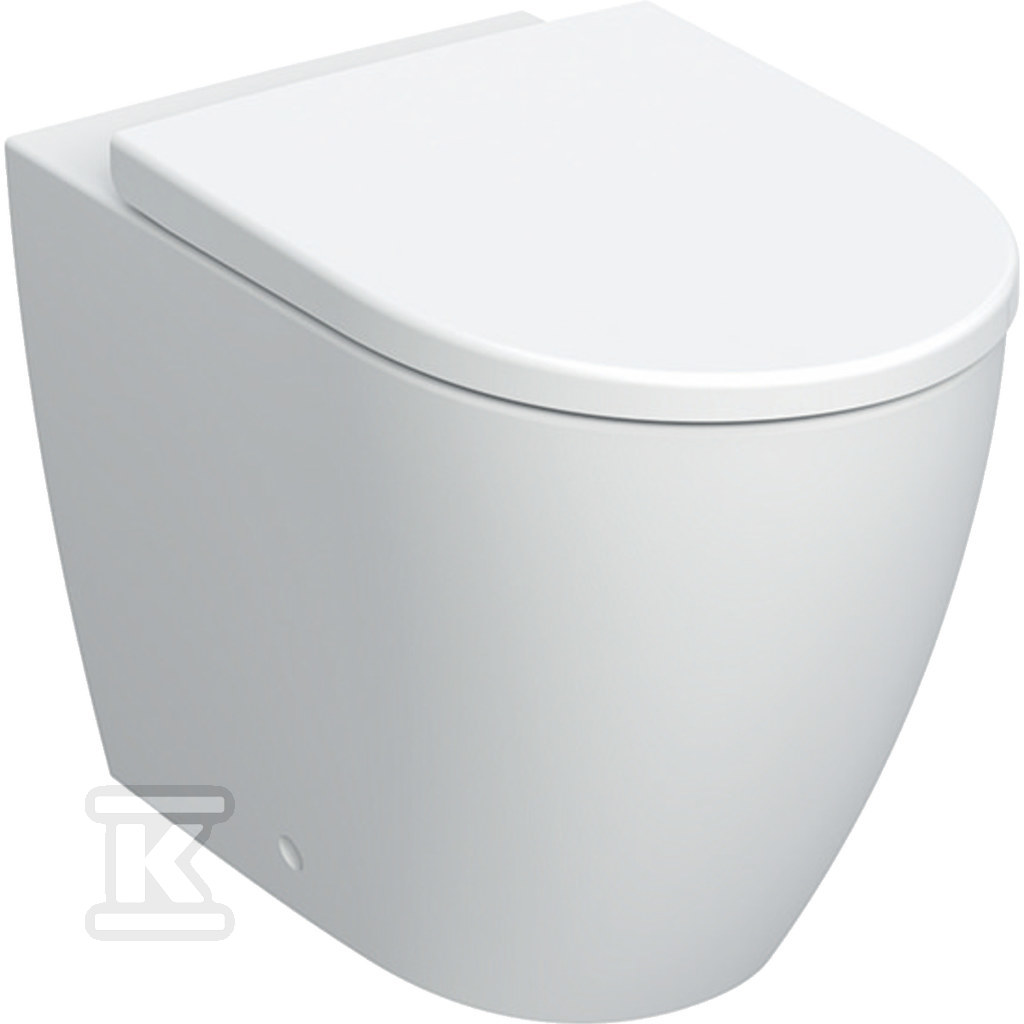 Miska stojąca WC iCon lejowa przylegająca do ściany ukryte mocowania Rimfree Biały-alpin / Matowy zestaw z deską 502.383.JT.1 - obrazek 1
