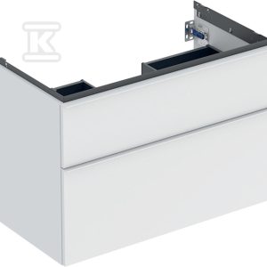 Szafka pod umywalkę iCon z dwoma szufladami 88 8 cm x 61 5 cm x 47 6 cm biały / lakierowany matowy biały / matowy 502.305.01.3