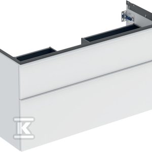 Szafka pod umywalkę iCon z dwoma szufladami 118 4 cm x 61 5 cm x 47 6 cm biały / lakierowany matowy biały / matowy 502.306.01.3